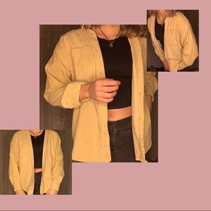 tan corduroy button up